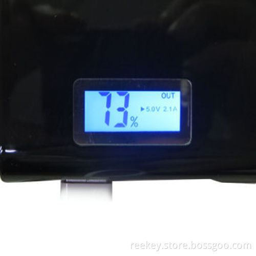 High-capacity 15,000mAh Power Bank with Dual USB, and LCD Show Battery Status and Charging Process